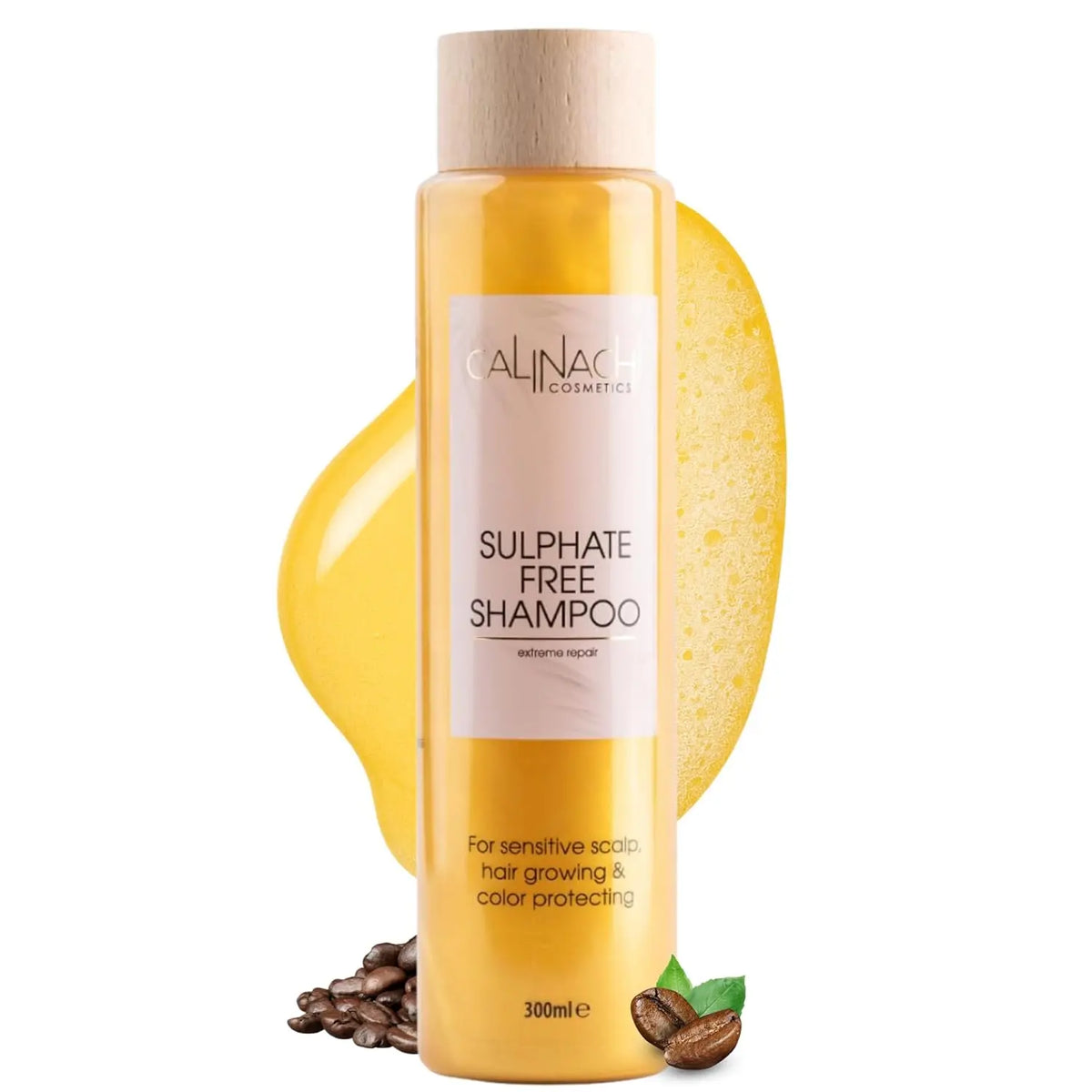 Protein & Caffeine Scalp and Hair Shampoo, Sulfate-free, 300ml. CALINACHI Cosmetics