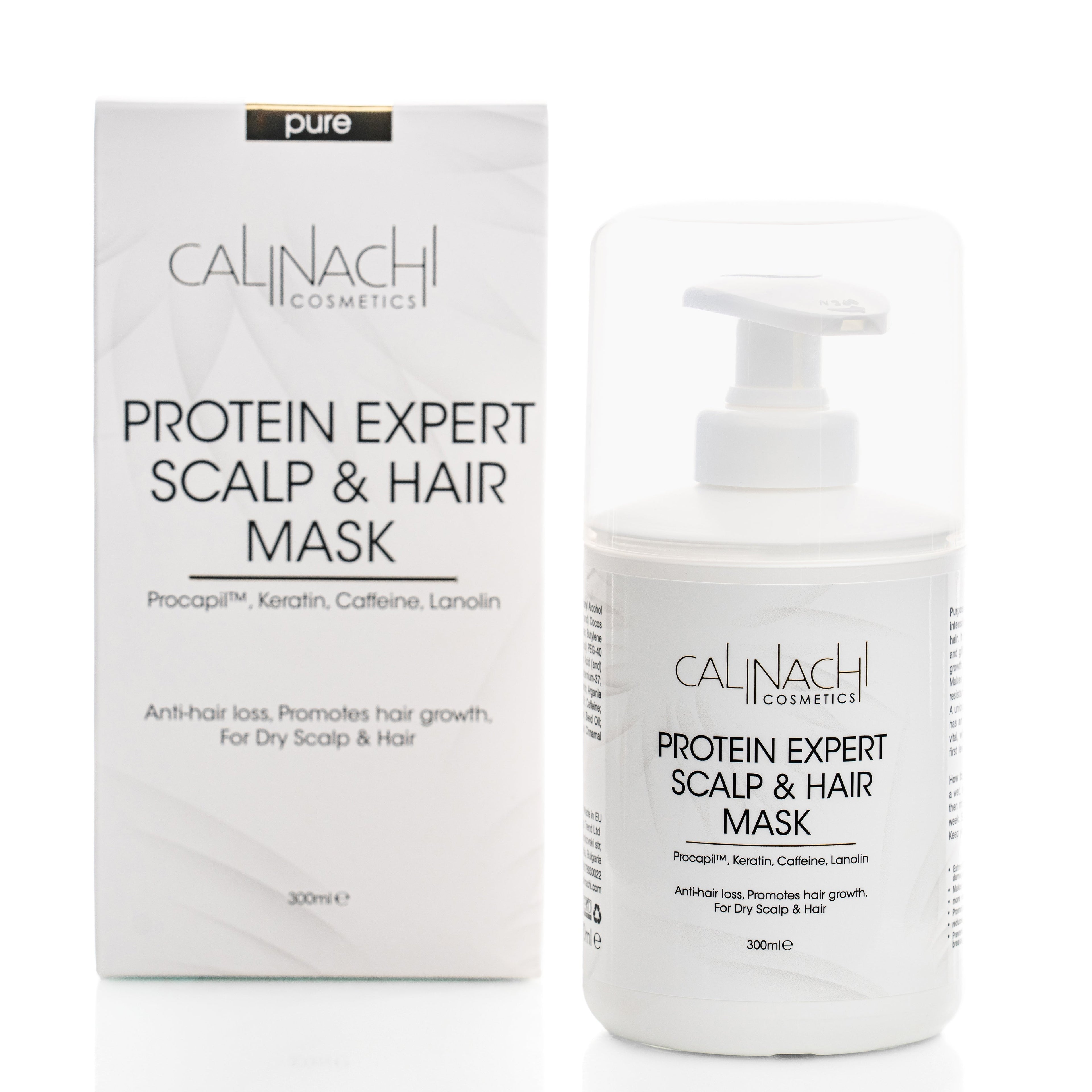 Protein Expert (Trocken bis Normal & Normal) Anti-Haarausfall, Regenerierende Maske für Kopfhaut und Haar, 300 ml.