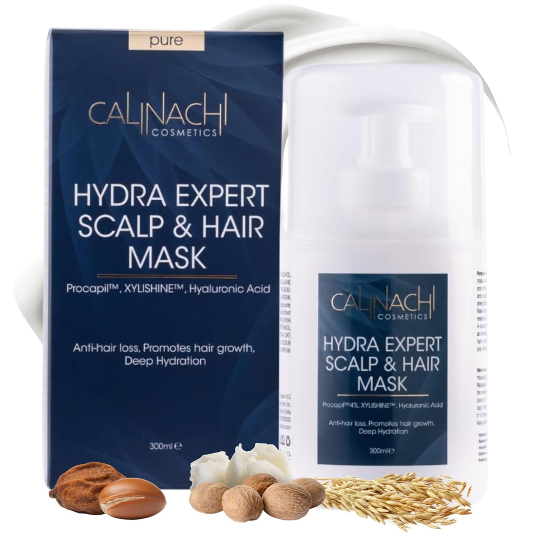 Hydra Expert (Alle Haartypen) Anti-Haarausfall, Feuchtigkeitsspendend, Regenerierend, Maske für Kopfhaut und Haar, 300 ml.