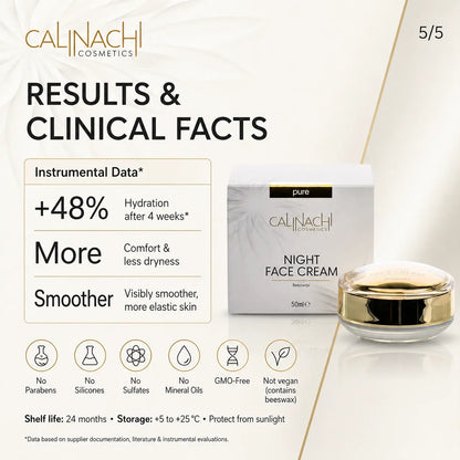 Regenerierende Nachtcreme für Gesicht, Hals und Dekolleté, 50 ml.
