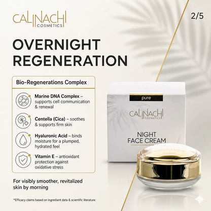Regenerierende Nachtcreme für Gesicht, Hals und Dekolleté, 50 ml.