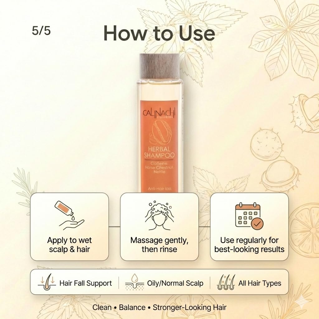 Anti Hair Loss Herbal Shampoo, Sulfate Free, 300ml. haircare CALINACHI Cosmetics