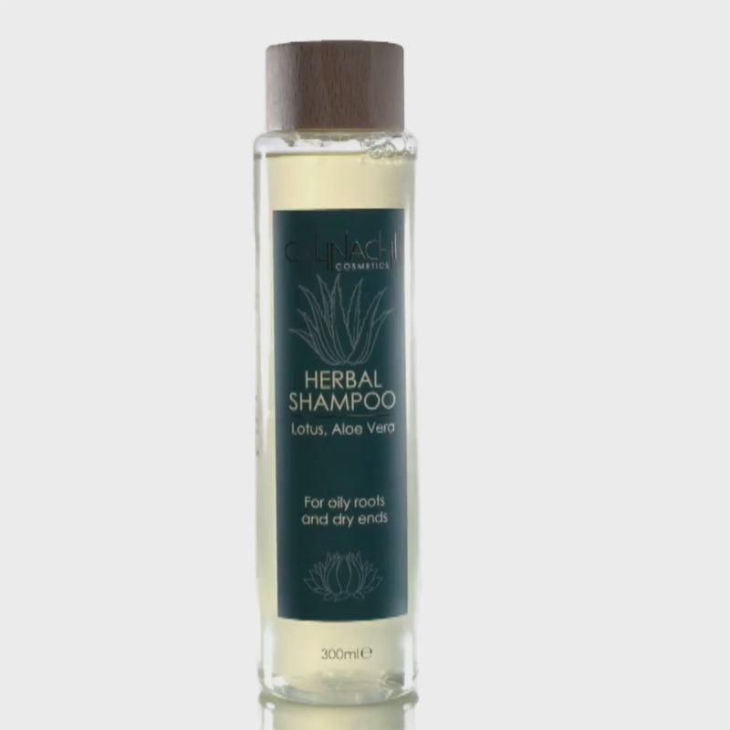 Kräutershampoo für fettige Kopfhaut und trockene Spitzen, sulfatfrei, 300 ml.
